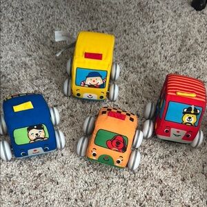 Colorful Soft Toy Cars Set